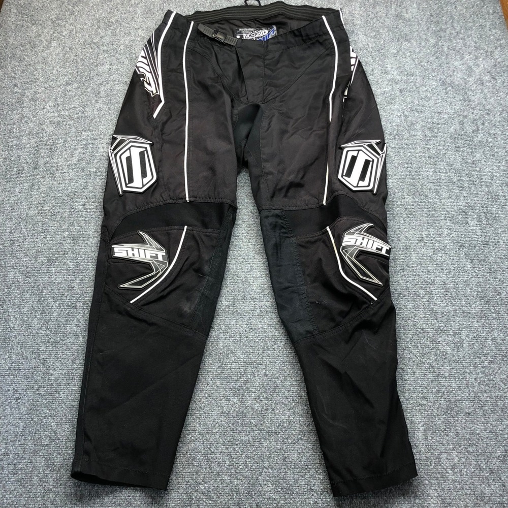 Shift Racing Live Out Loud Motocross Pants Mens 30 Black White MX Riding Gear
